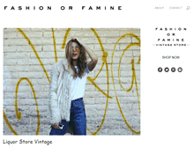 Tablet Screenshot of fashionorfamine.com